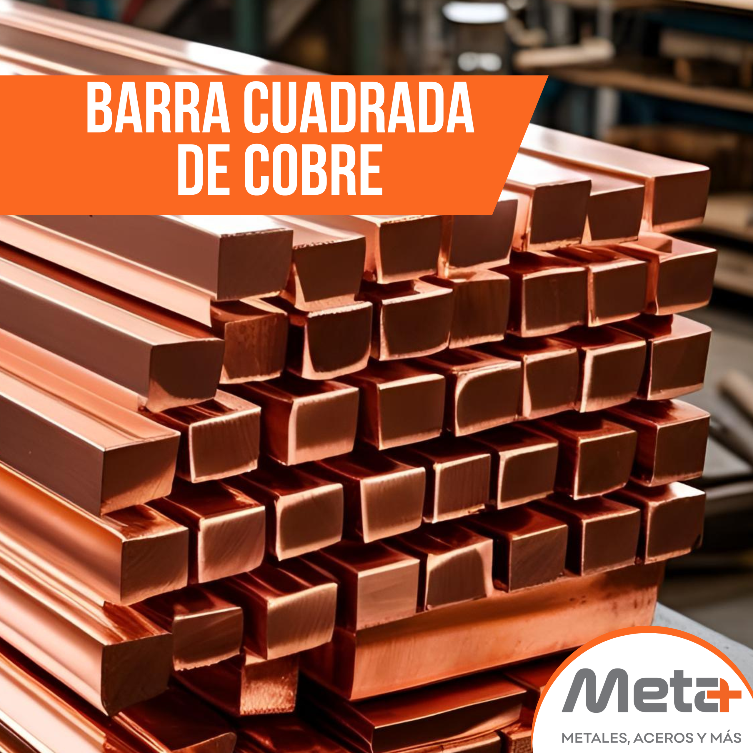 Barra Cuadrada de Cobre