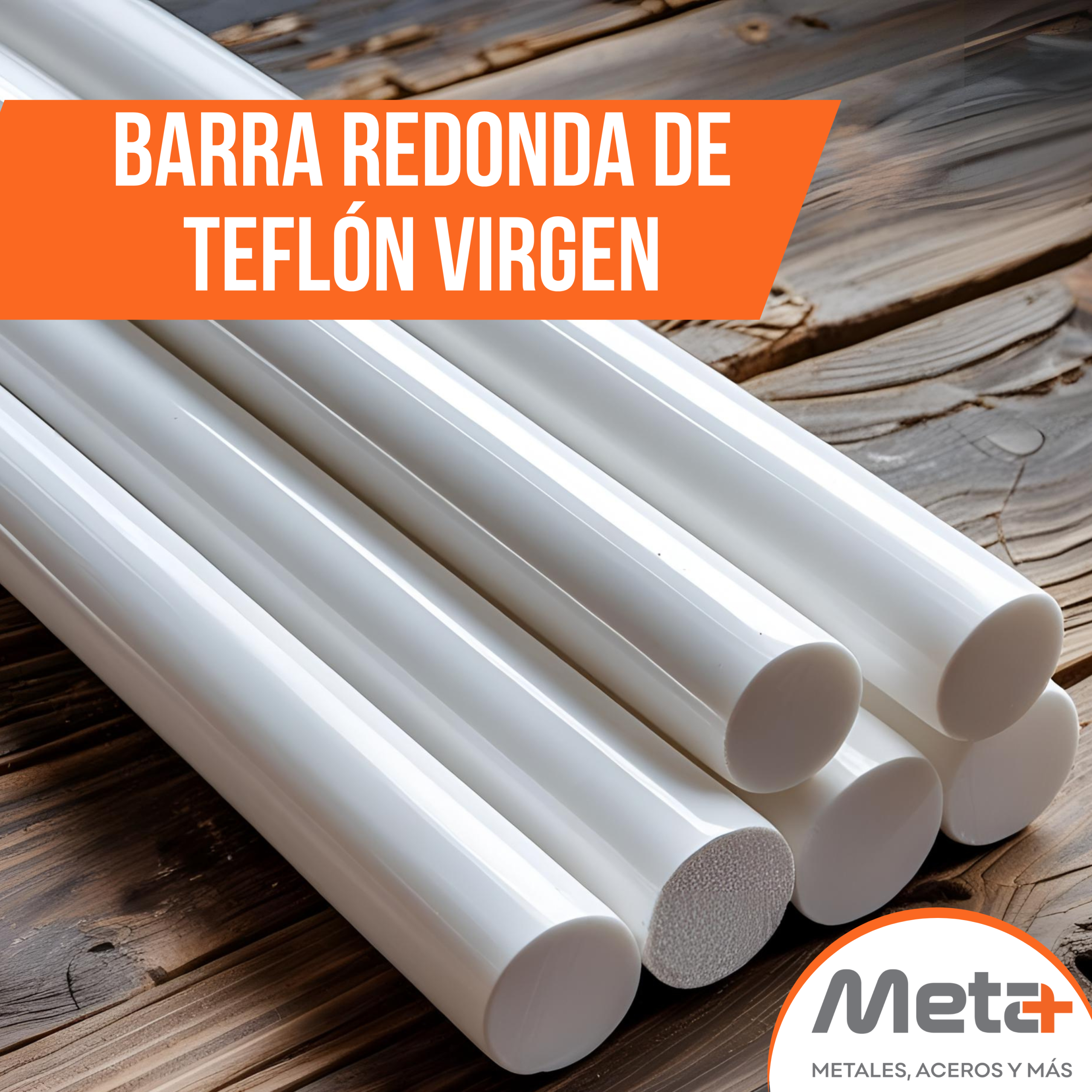 Barra Redonda de Teflón Virgen